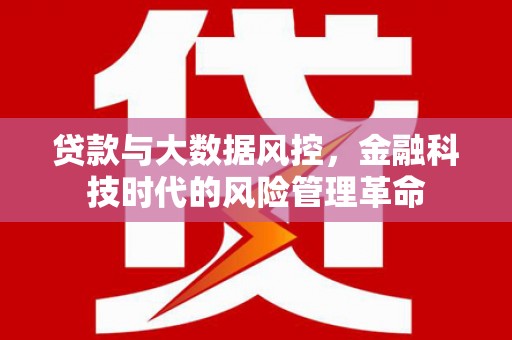 高平贷款与大数据风控，金融科技时代的风险管理革命