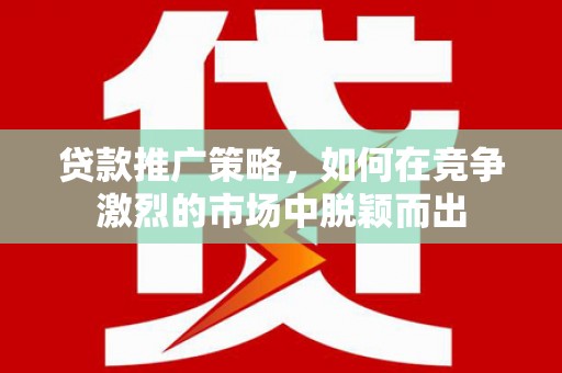 凤凰贷款推广策略，如何在竞争激烈的市场中脱颖而出