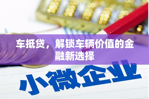 天元车抵贷，解锁车辆价值的金融新选择