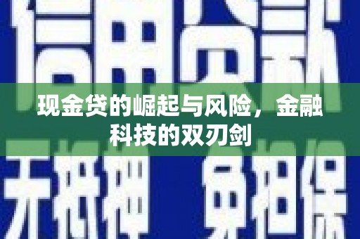 西青现金贷的崛起与风险，金融科技的双刃剑