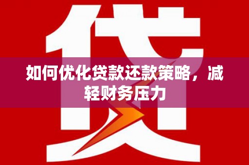 普格如何优化贷款还款策略，减轻财务压力