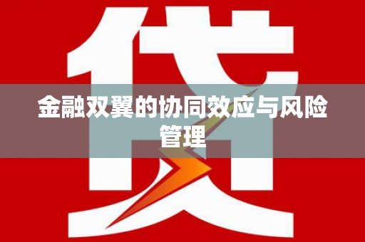 麻江金融双翼的协同效应与风险管理